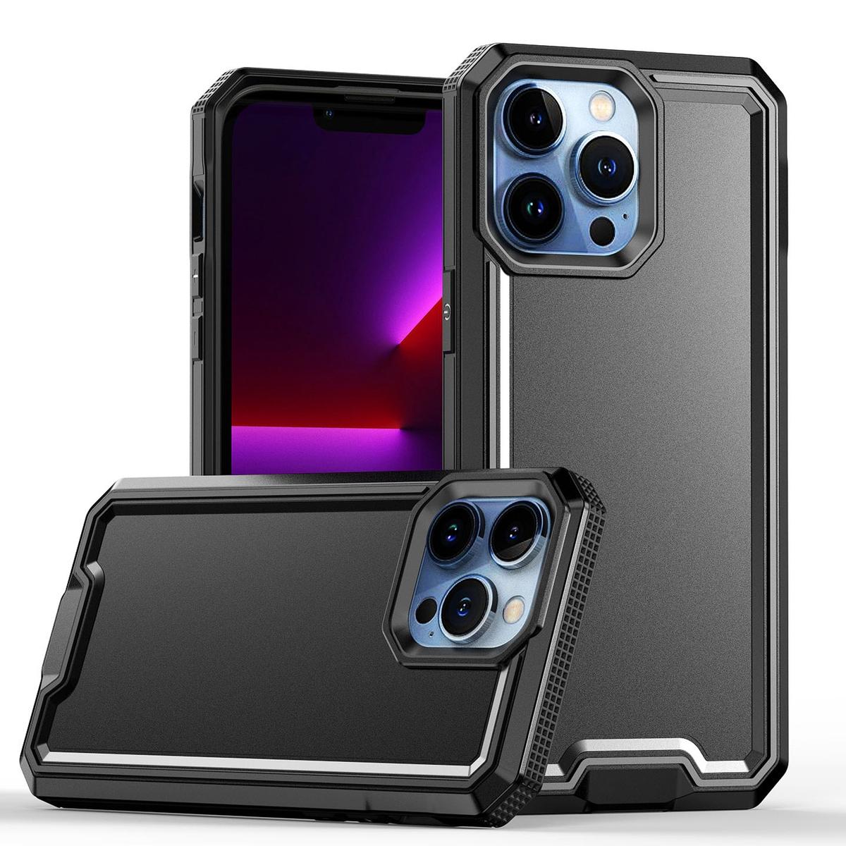 iPhone 15 Rank Tough Strong Modern Fused Hybrid Case Cover - Black