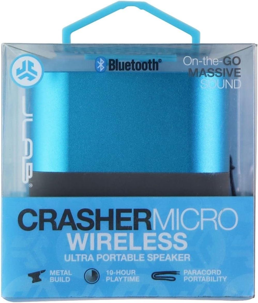 JLab Crasher Micro Wireless Bluetooth Speaker, Bluetooth 2.1, 10 Hour Battery Life, Water Resistant & Dust Resistant, USB Charging, Black