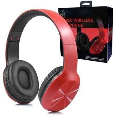 Over-the-head Stereo Bluetooth Headset S217 in Red