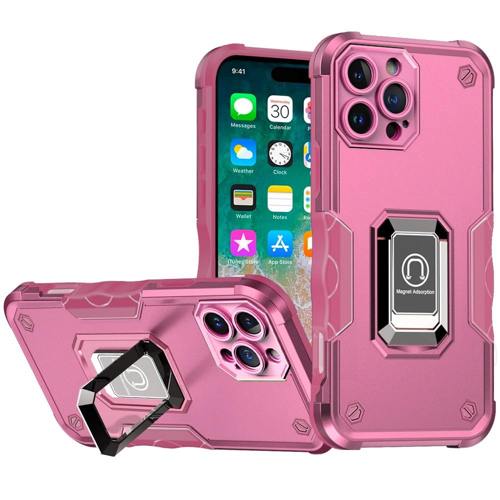 iPhone 16 Pro Max 6.9-Inch OPTIMUM Magnetic Ring Stand Hybrid Case – Shockproof Dual-Layer Cover with 360° Rotating Kickstand & Magnetic Mount Support, photo 5 of 9