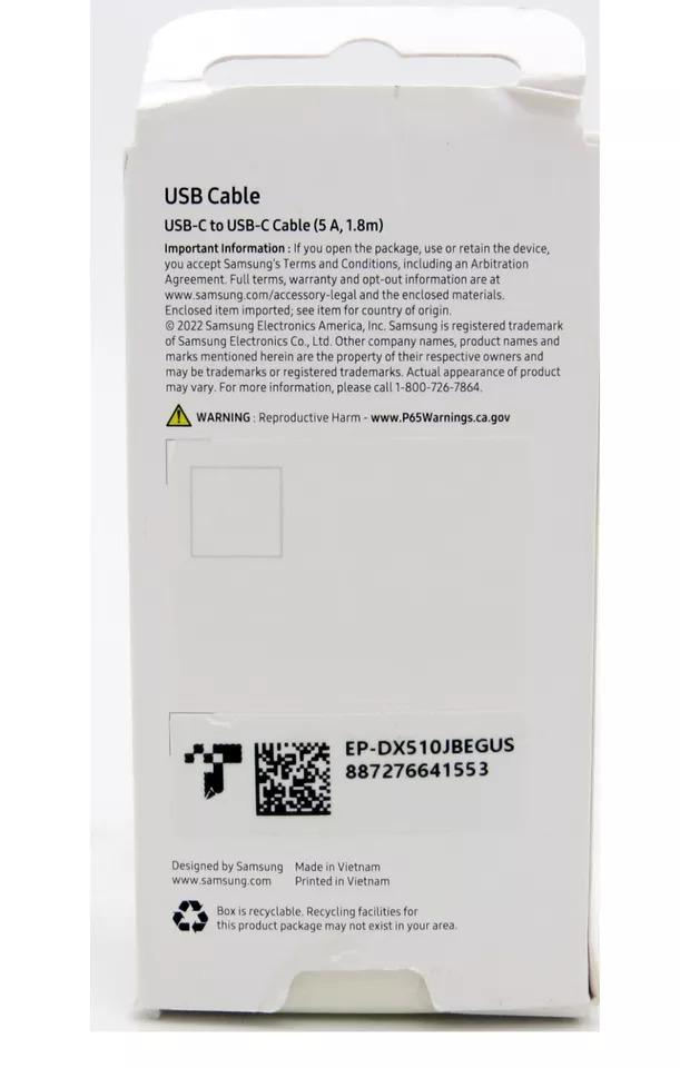 Samsung Type-C to Type-C 1.8m Cable (5A) Black, photo 2 of 2