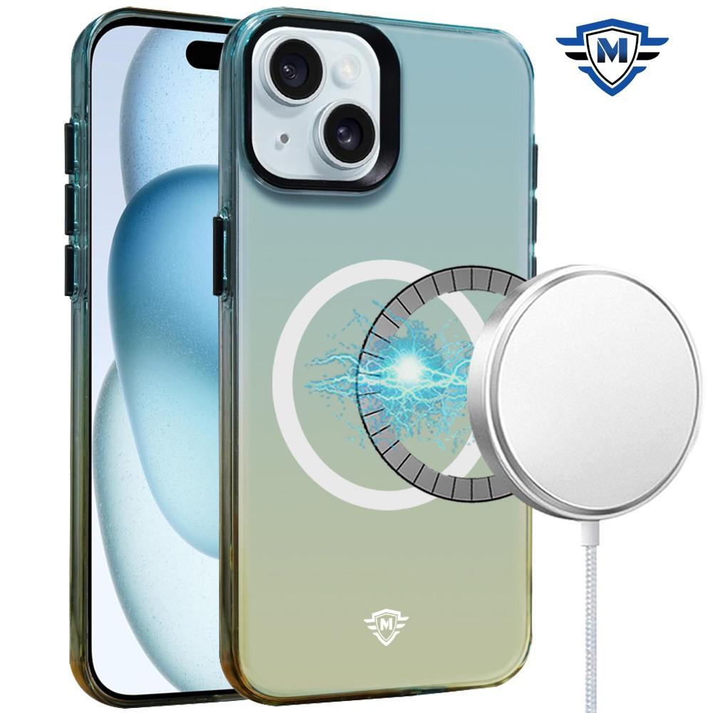  iPhone 15 METKASE Colorful Toned Transparent [Magnetic Circle] Shockproof Hybrid - Colorful product