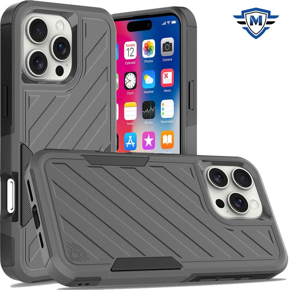 iPhone 16 Pro 6.3" METKASE Noble Lined Dual-Layer Hybrid Case | Shockproof Rugged Cover in Slide-Out Premium Packaging, photo 7 of 13