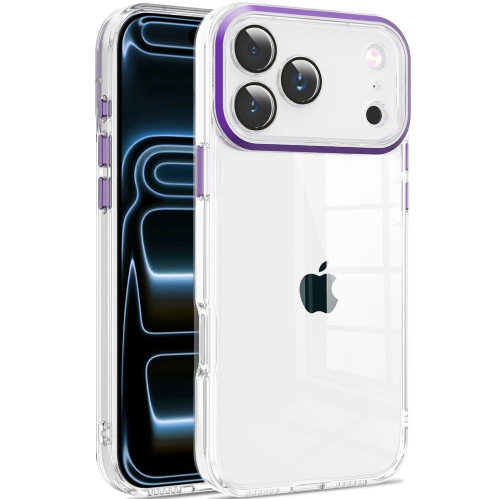 Apple iPhone 18 Pro Max Transparent Clear Hybrid with Matching Metal Buttons and Camera Protection - Available in Multiple Colors, photo 4 of 7