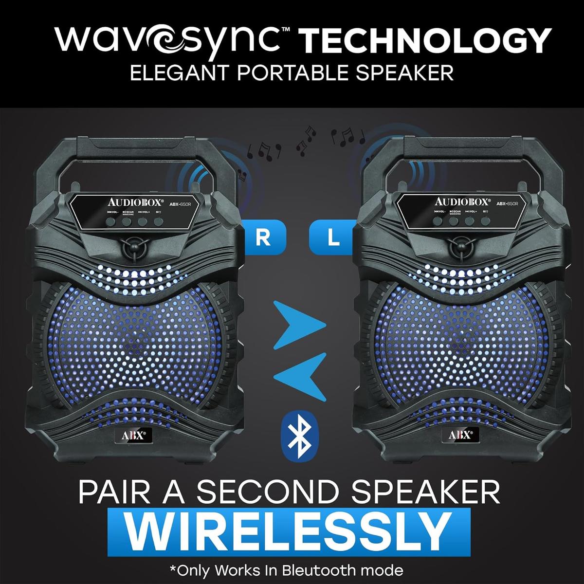 AudioBox Portable Karaoke Bluetooth Speaker, with Wired Microphone - Perfect for Kids Karaoke, Parties, and Outdoor Events, photo 5 of 6