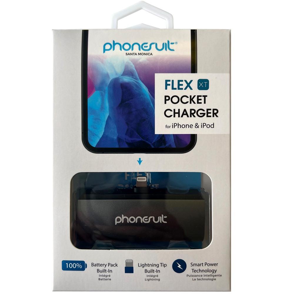 PhoneSuit POCKET CHARGER Flex XT Pocket Charger for iPhone & iPod (Lightning) - Black