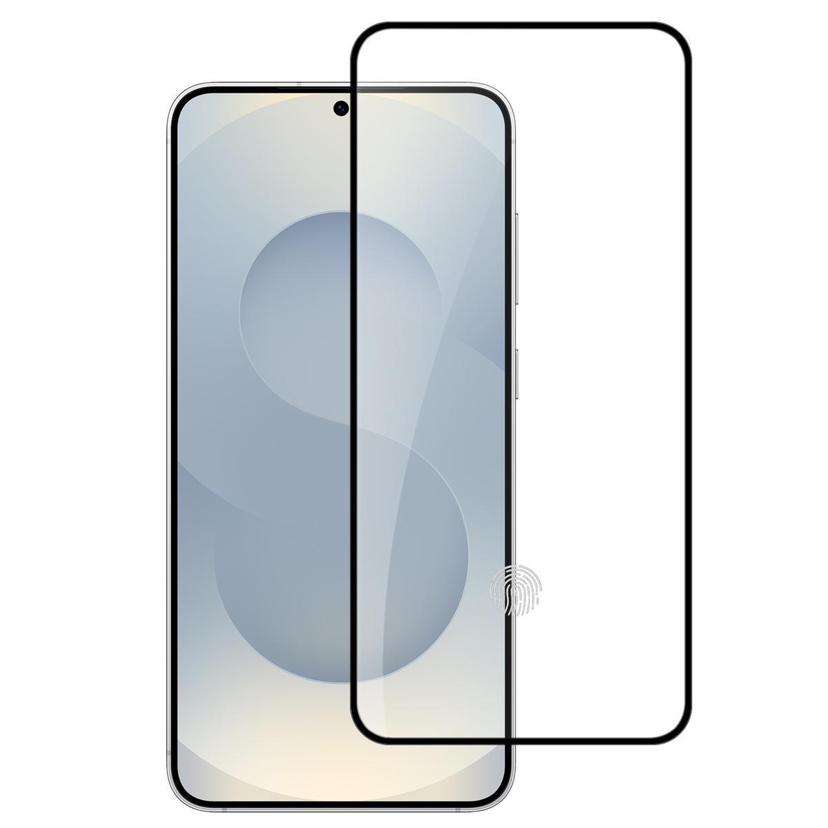 Samsung Galaxy S25 FE Bulk White Paper Card Package Black Edge Camera Lens Tempered Glass Protector, photo 2 of 2