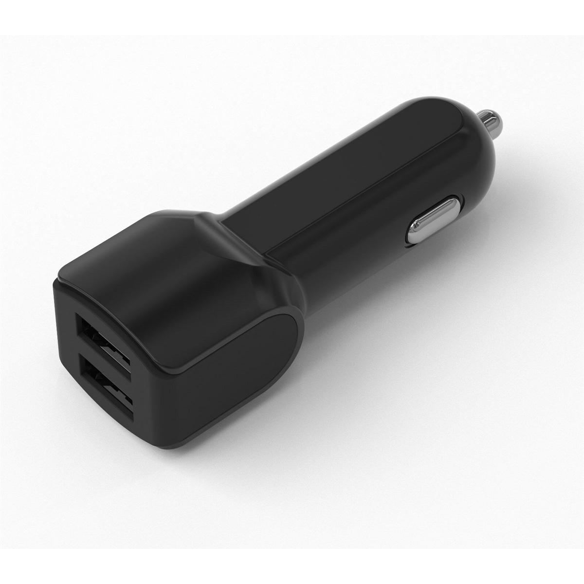 2 In 1 Fast Dual USB Car Charger and V9 Cable Cord for Micro USB in Black, photo 2 of 4