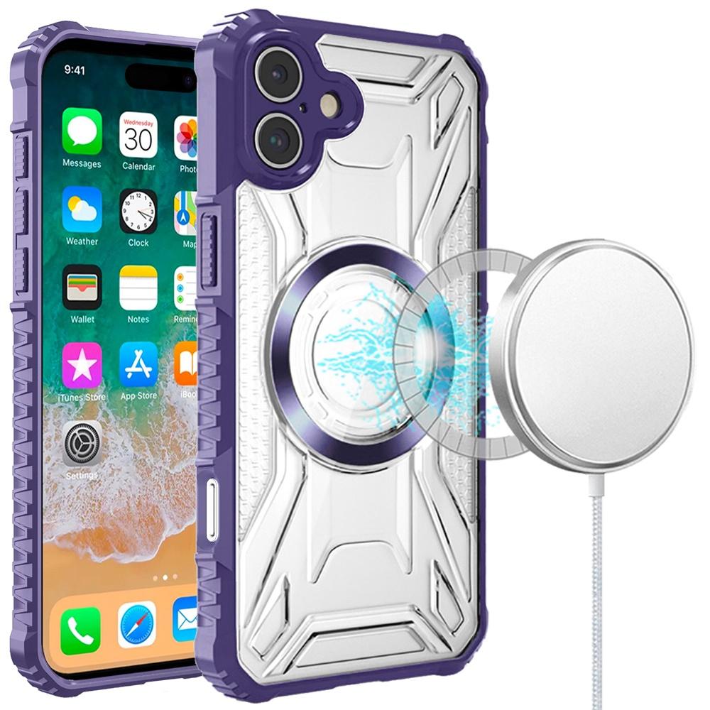 iPhone 16 Plus 6.7" CD Pattern Transparent Hybrid – Magnetic Circle, photo 3 of 5