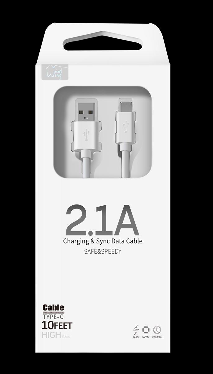High Quality 10 feet Heavy Duty Data Sync and Charging Cable for TYPE C in White, photo 4 of 4