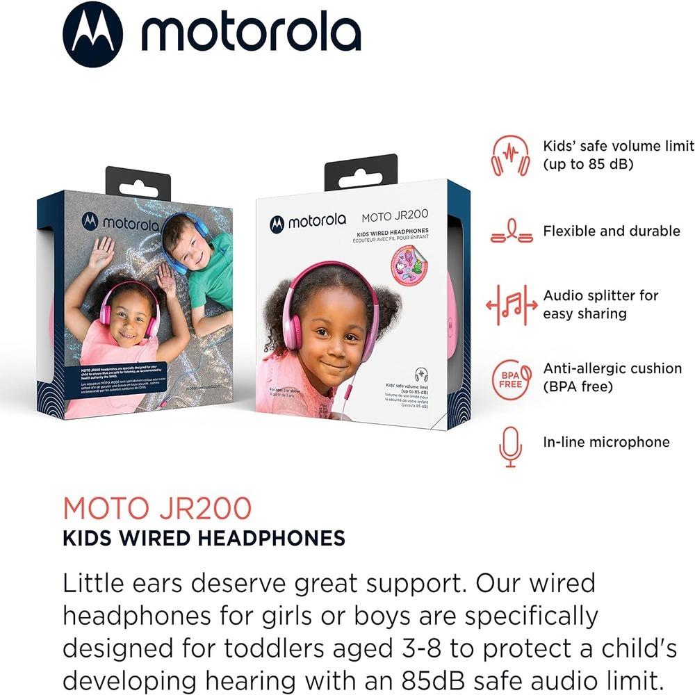 Motorola JR200 Kids Wired Headphones - Pink
