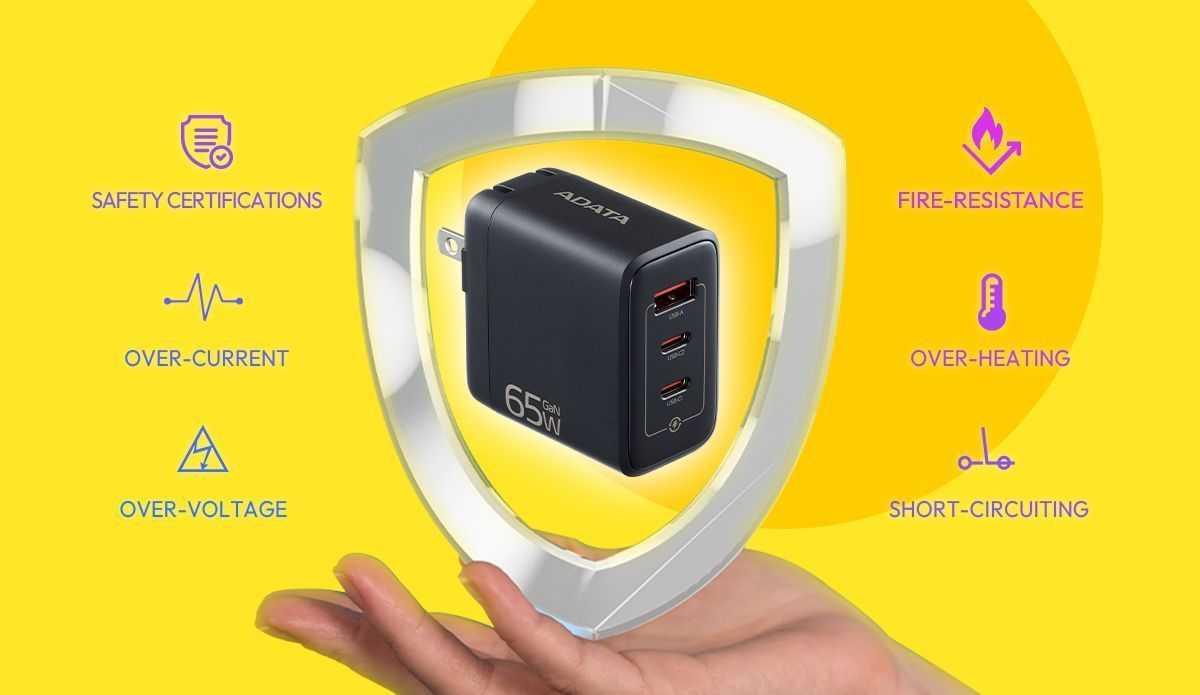 Adata 65W GaN Charger - Black, photo 5 of 5