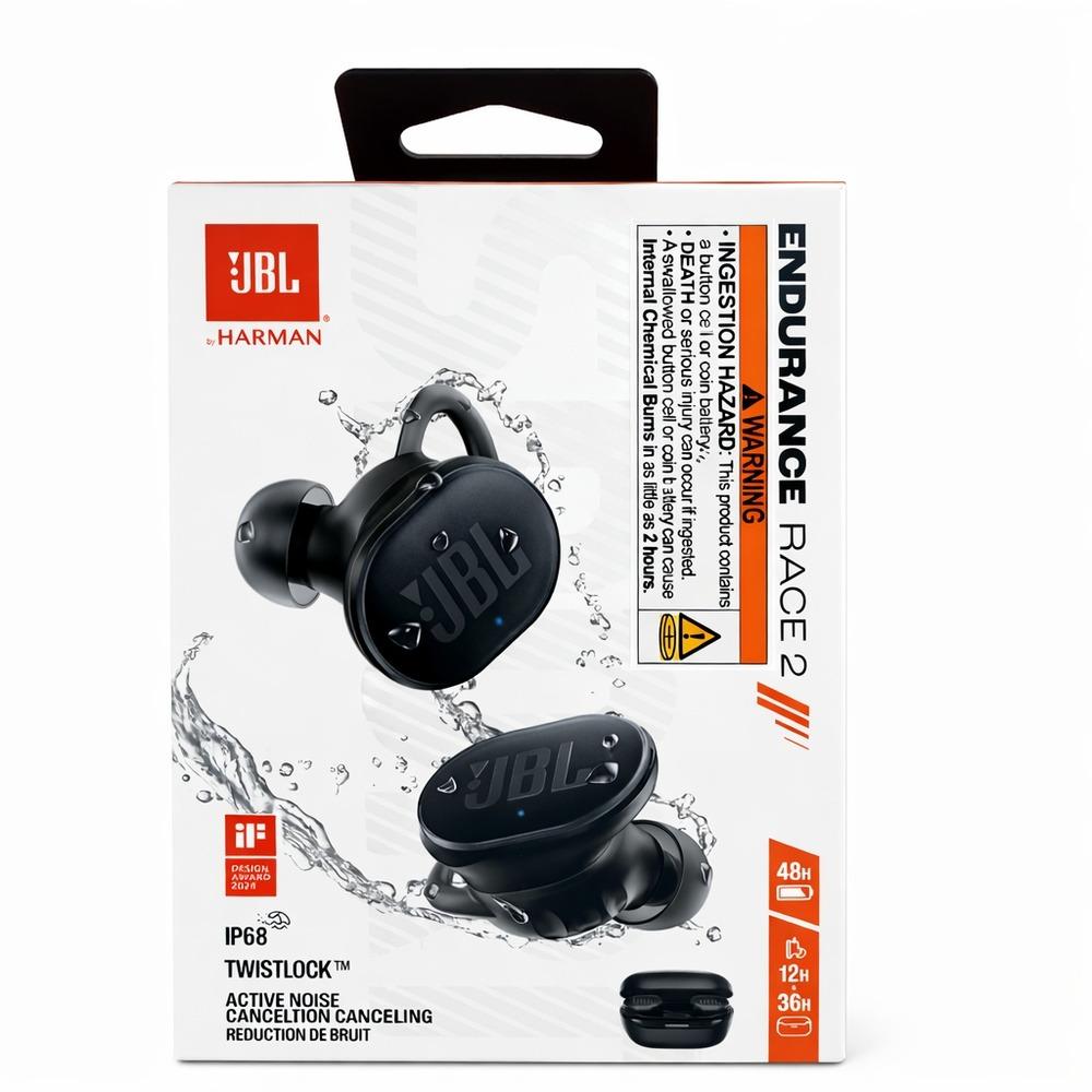 JBL Endurance Race 2 Bluetooth Sports Earbuds - Black