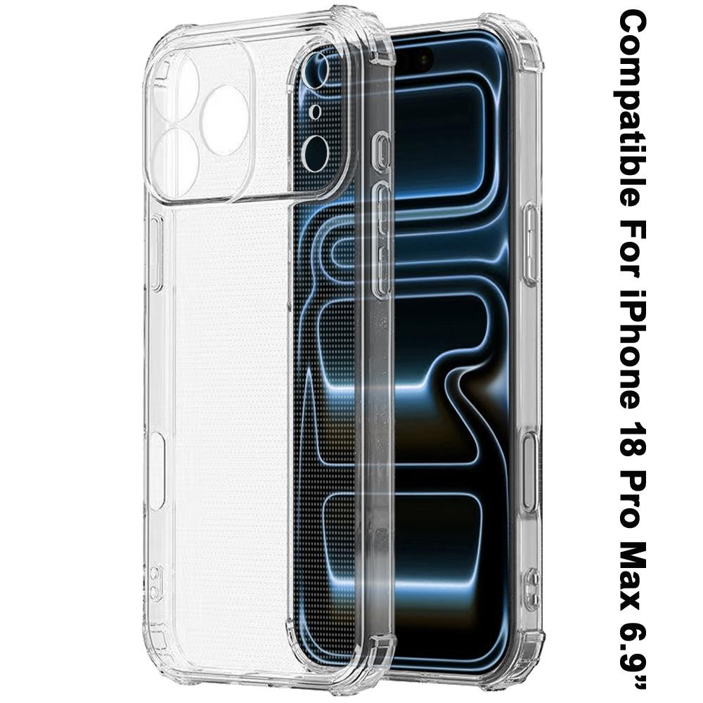 Apple iPhone 18 Pro Max Shockproof Transparent Thick TPU Case Cover - Clear, photo 3 of 3