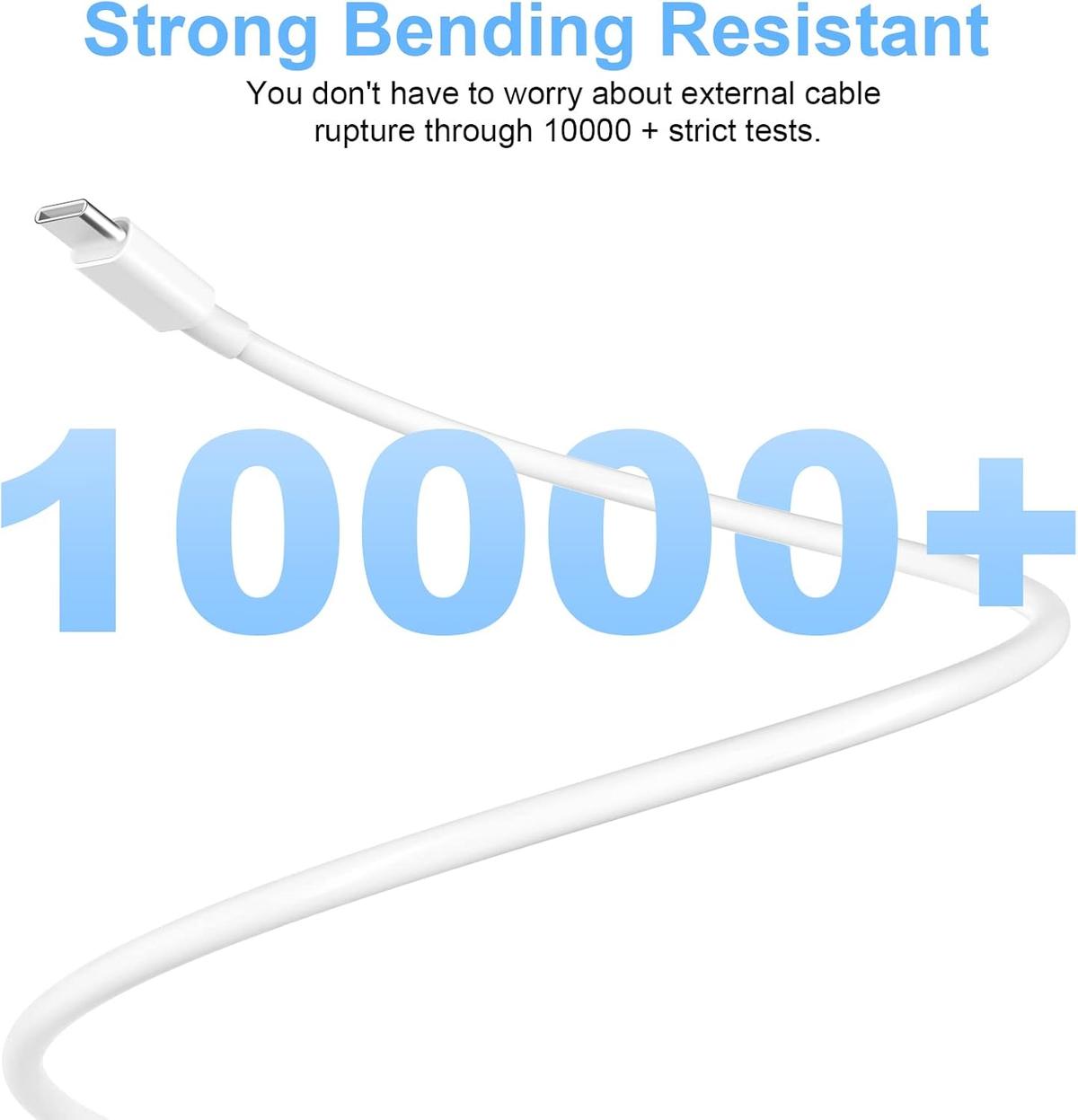 USB C to USB C Charging Cable for Apple 2Pack 10ft,Long Type C to C Fast Charger Cord for iPhone 15/16,15/16 Pro,15/16 Plus,15/16 Pro Max, for MacBook Pro/Air, for IPad Air 4/5/Mini 6/Pro 12.9/11, photo 6 of 6