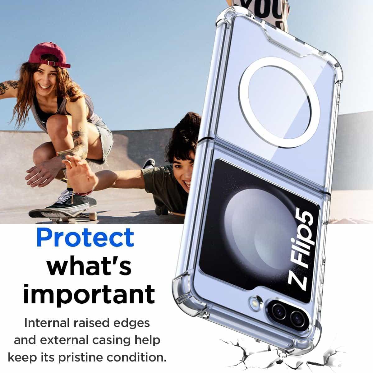 Samsung Galaxy Z Flip 5 Phone Case Cover Clear Slim Shockproof Transparent