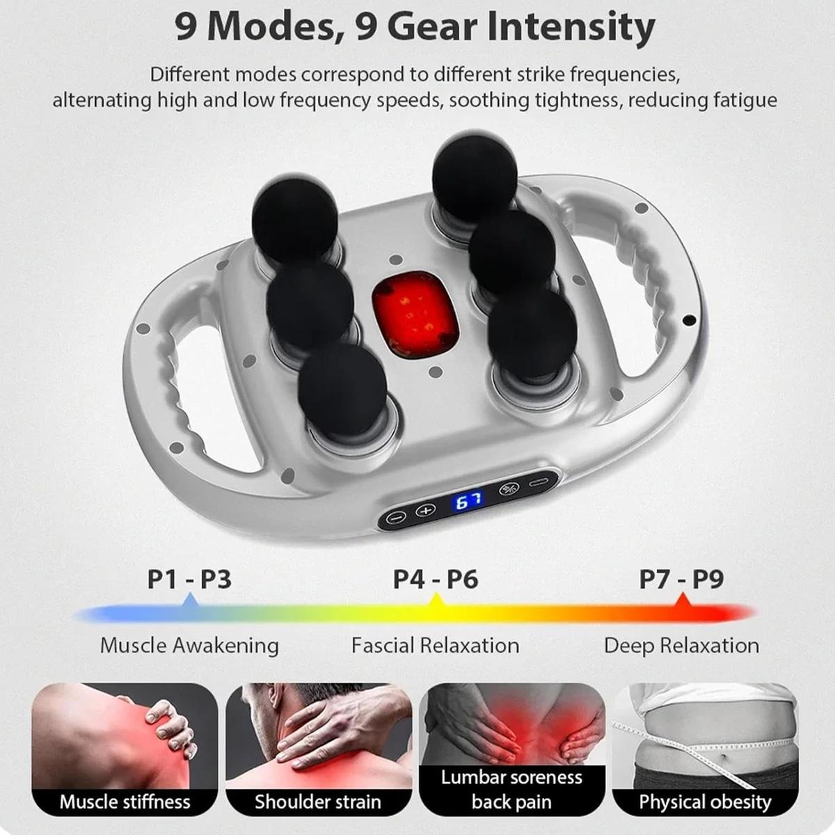 Handheld Full Body Massager 4-Head Massage Gun, photo 5 of 6