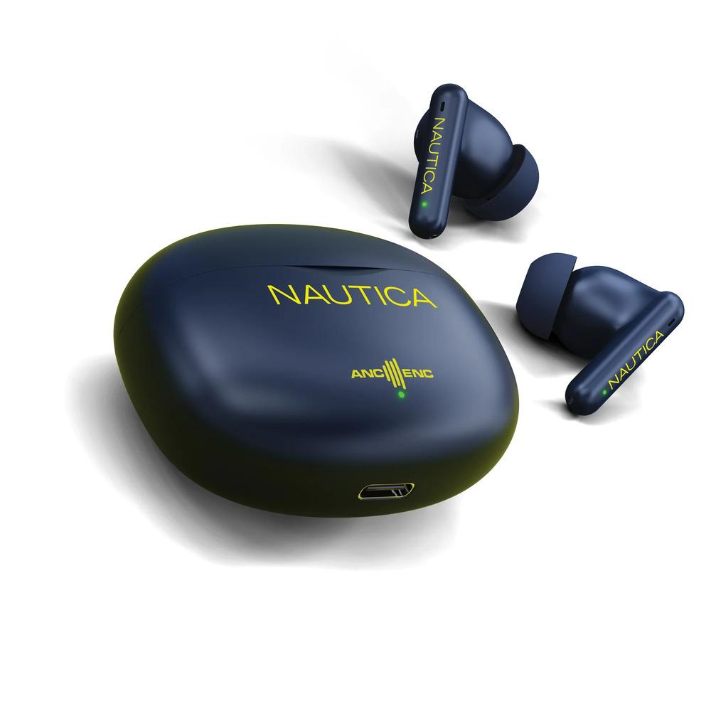 Nautica T680 Hybrid Noise Cancelling (ANC+ENC) Wireless Stereo Earbuds with Charging Case – Bluetooth, Touch Controls, Long Battery Life, photo 6 of 8