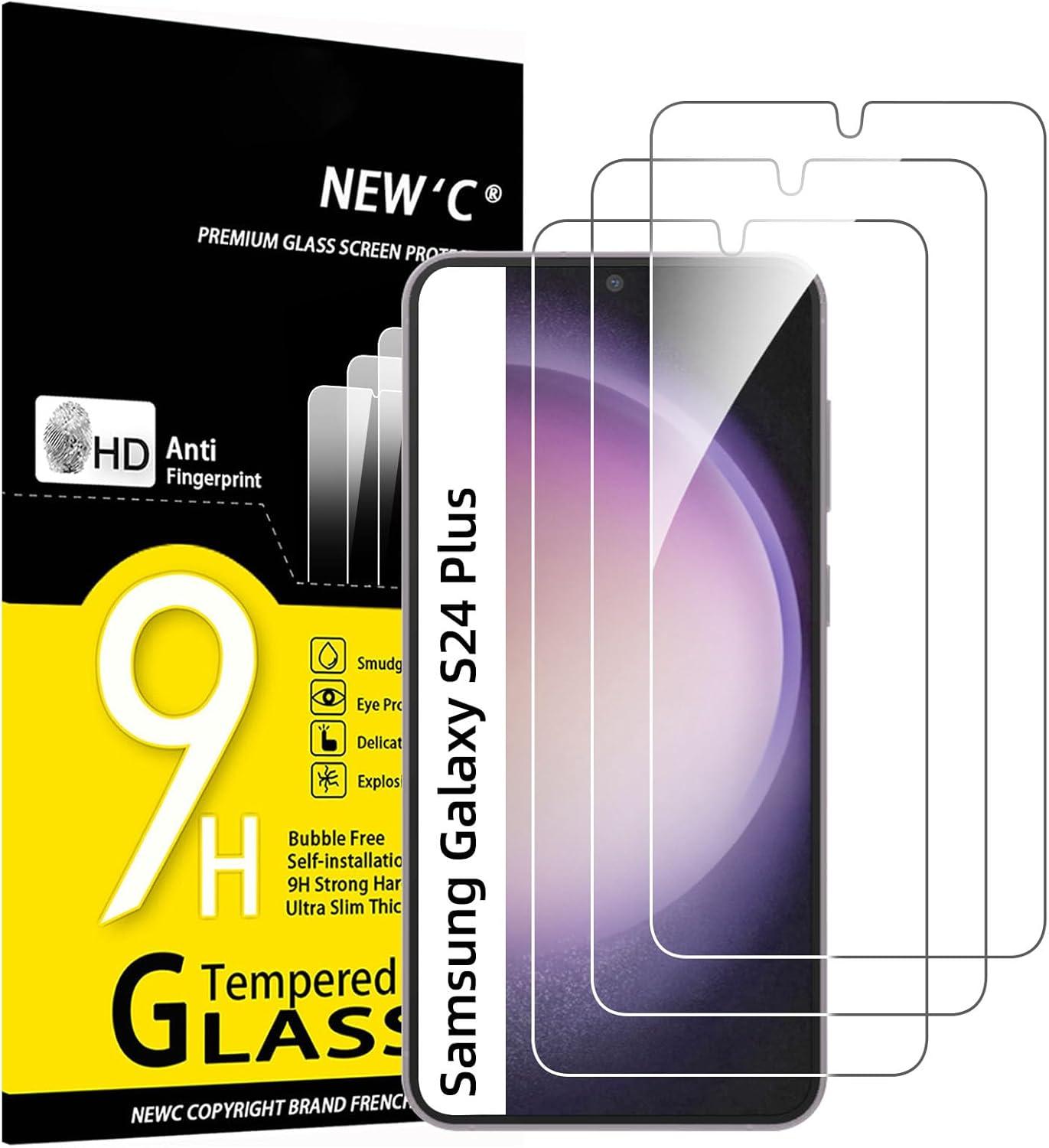 Pack of 3 Samsung Galaxy S24 Plus Tempered Glass Screen Protectors – Case Friendly, HD Clear & Bubble-Free Application