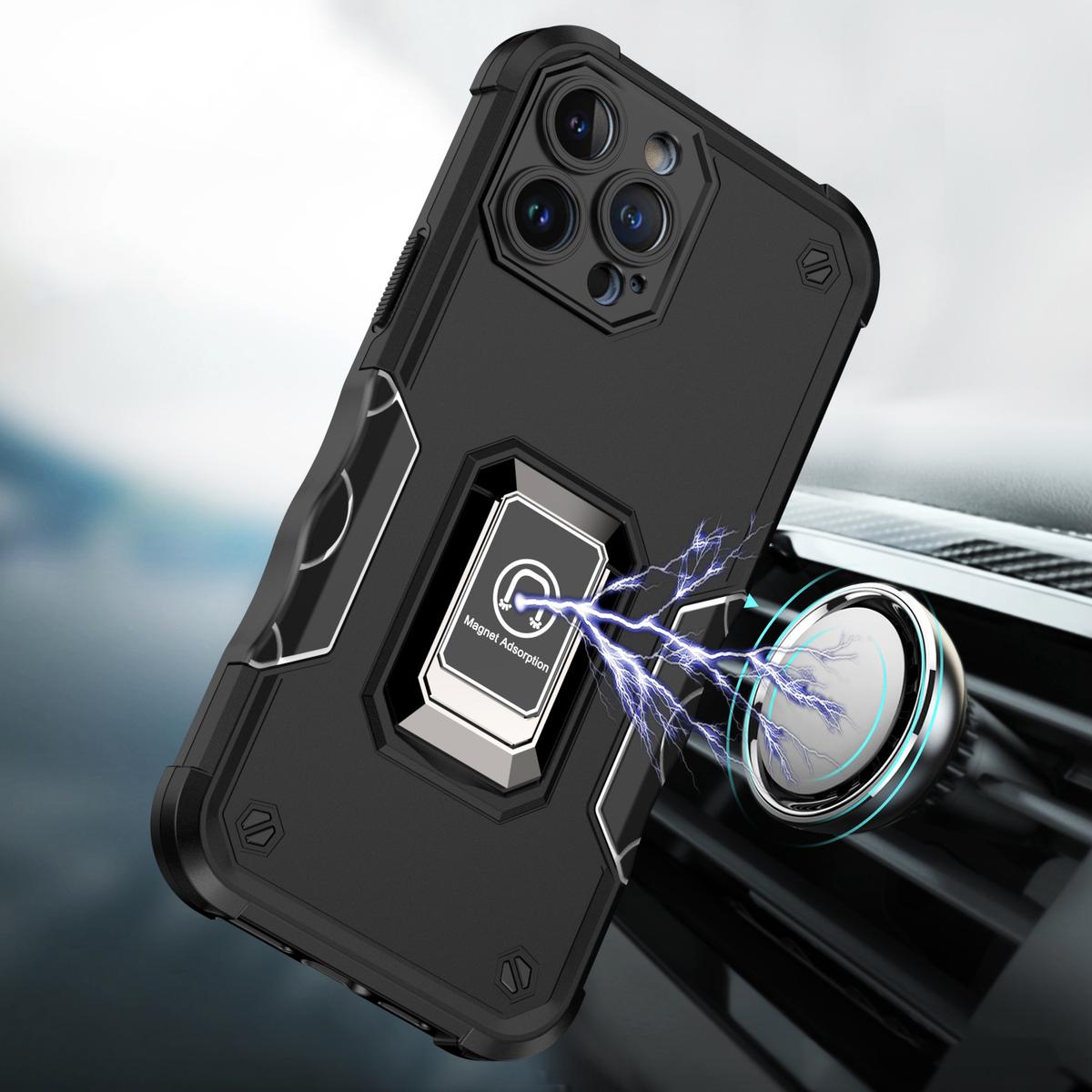 Apple iPhone 11 Pro MAX (XI6.5) OPTIMUM Magnetic Ring Stand Hybrid Case Cover, photo 3 of 7