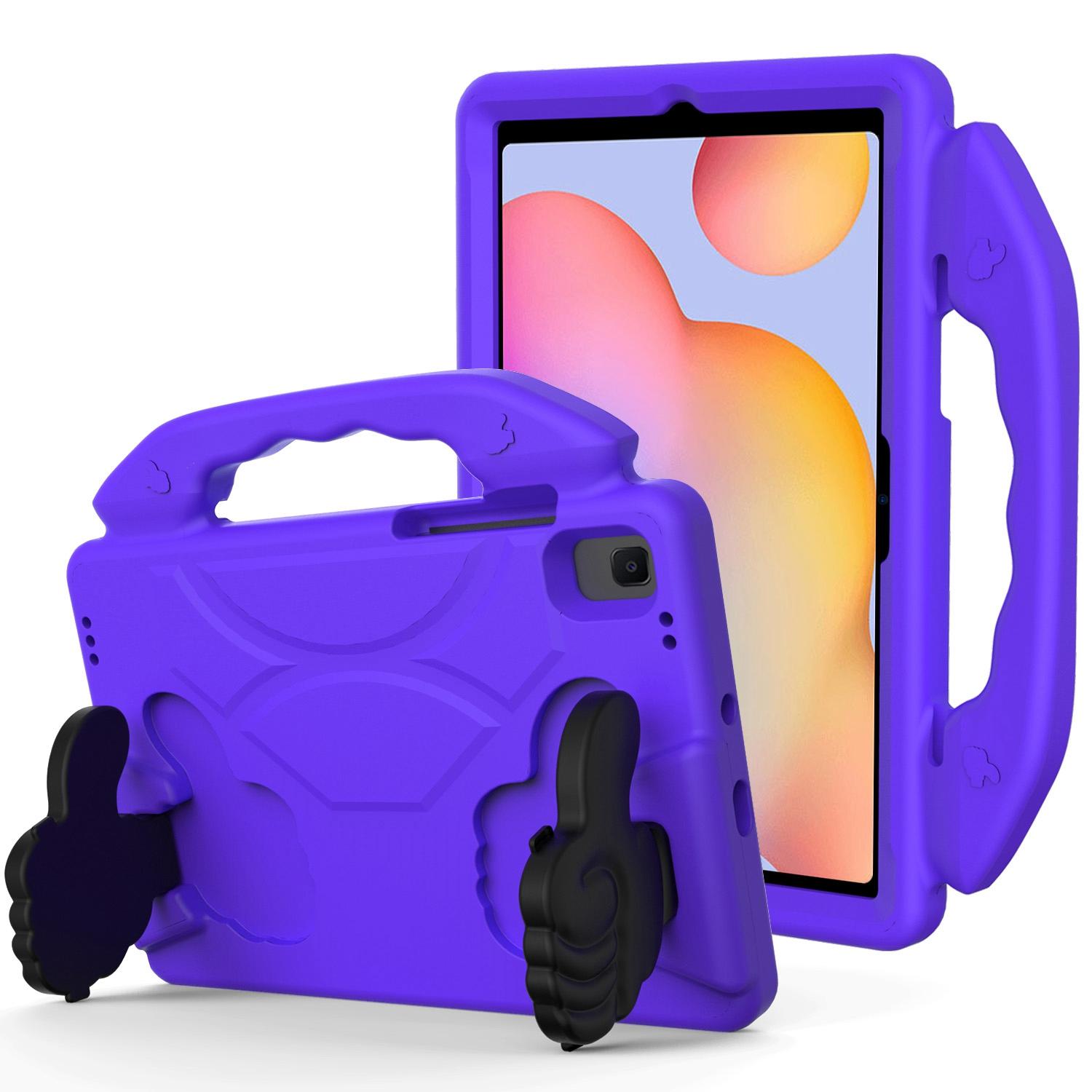Samsung Galaxy Tab S6 Lite 10.4inch Thumbs Up Kickstand Shockproof Tablet Case Cover - Dark Purple