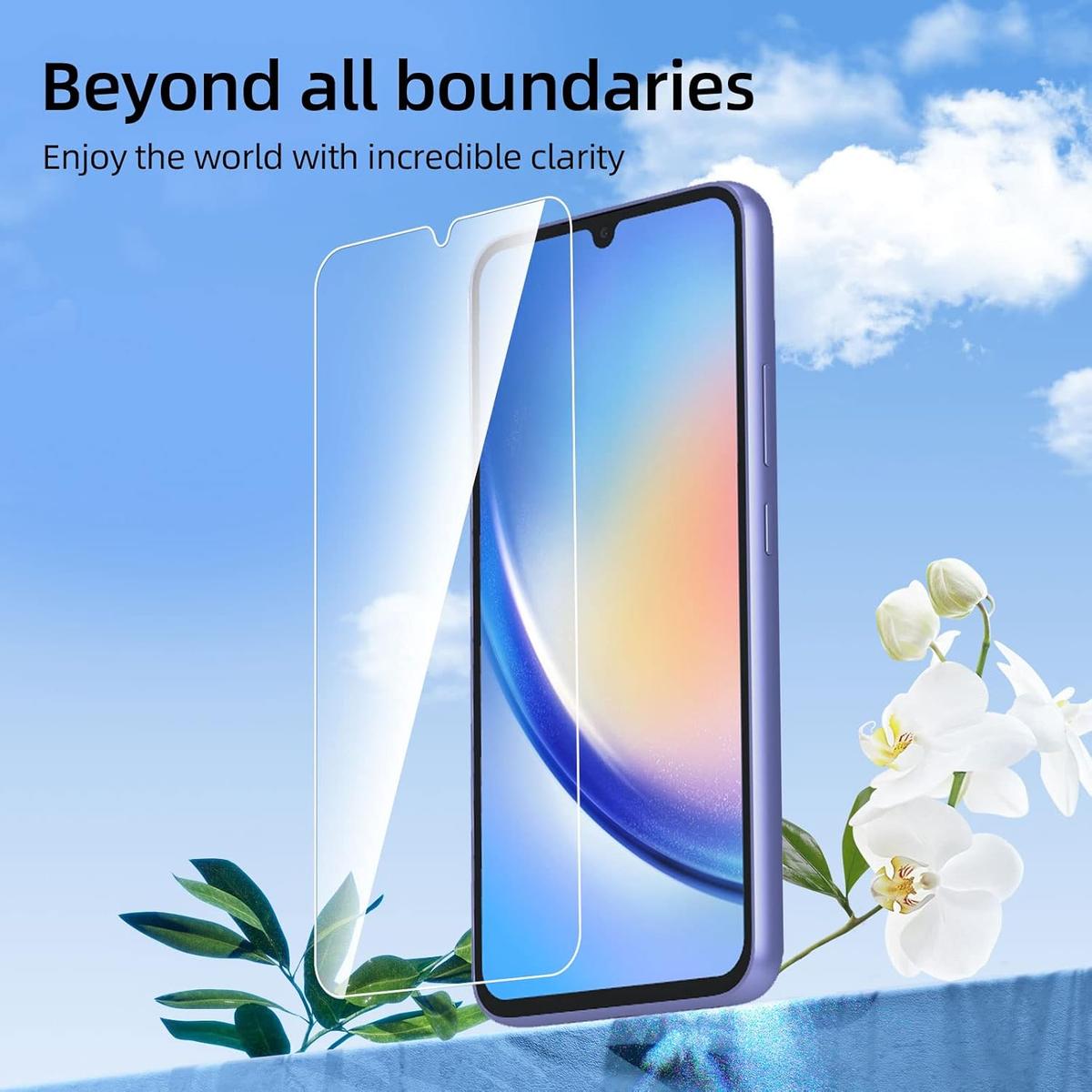 Pack of 3 Samsung Galaxy A34 5G Tempered Glass Screen Protectors – Ultra Durable, Anti-Scratch, HD Clarity & Easy Bubble-Free Install, photo 3 of 4
