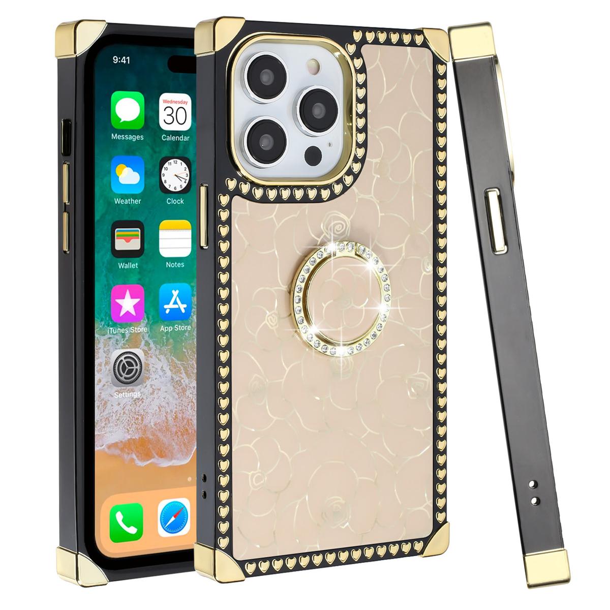 Apple iPhone 14 PRO 6.1" Passion Glitter Diamond Case with Ring Stand | Sparkling Hybrid Cover with Kickstand, photo 6 of 13