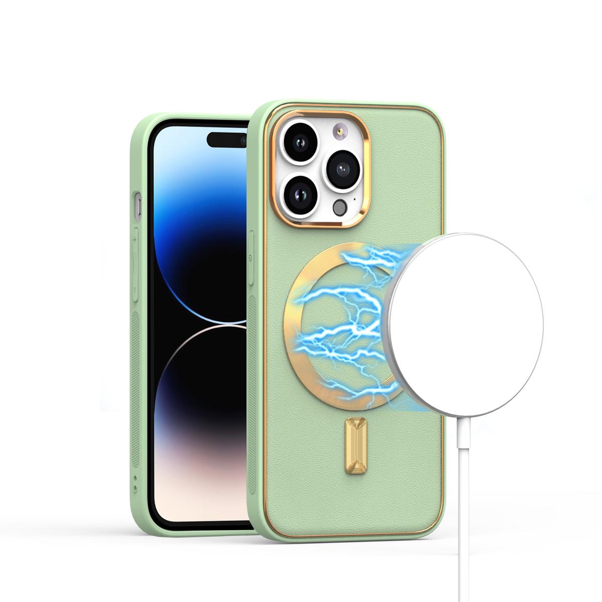 iPhone 14 Pro Max 6.7" Ultimate PU Leather Hybrid Case – Elegant [Magnetic Circle] Design with Premium Protection, photo 7 of 10