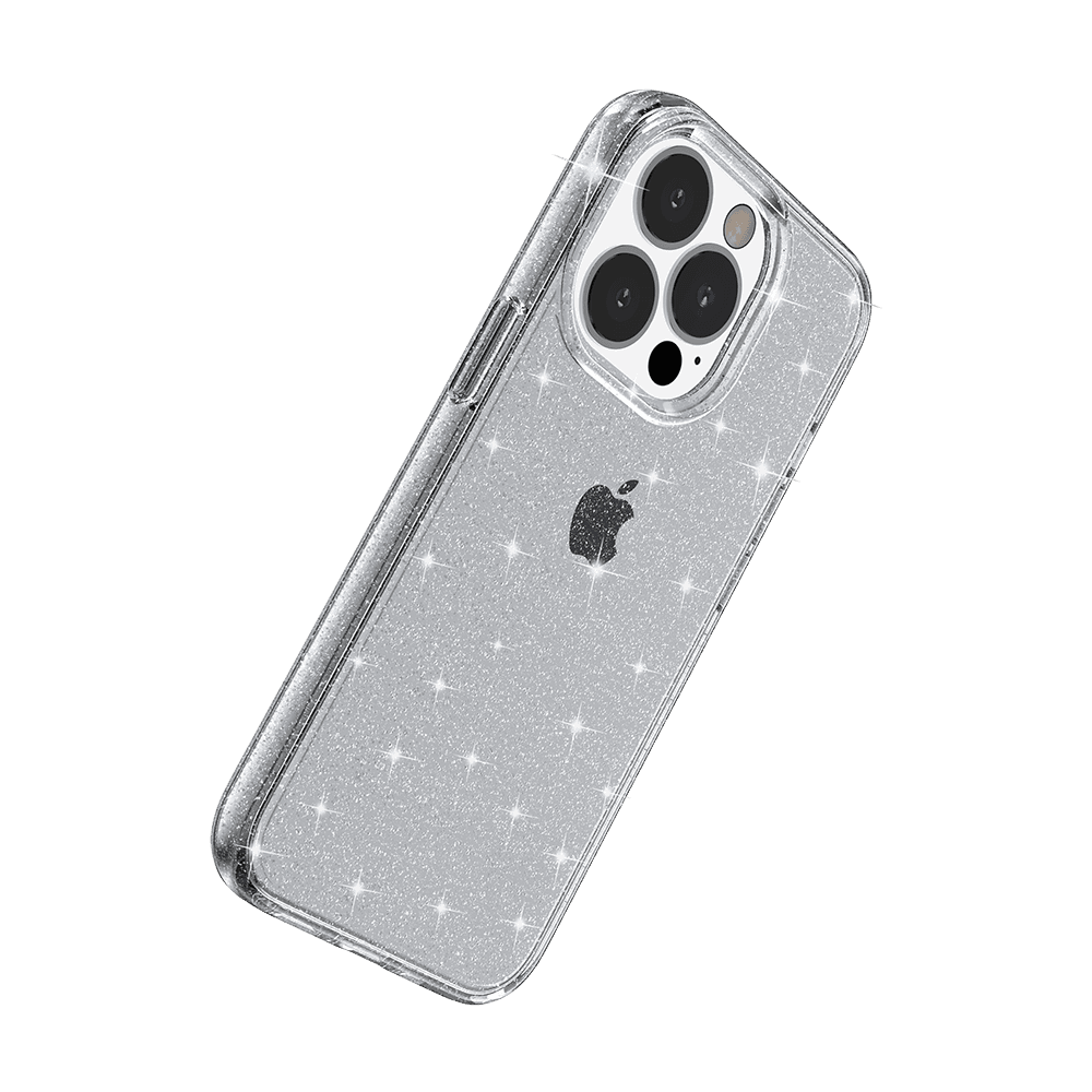 iPhone 13 Pro Max Glitter Ultra Thick 3mm Transparent Hybrid Case Cover – Sparkling Heavy-Duty Protection, photo 2 of 4