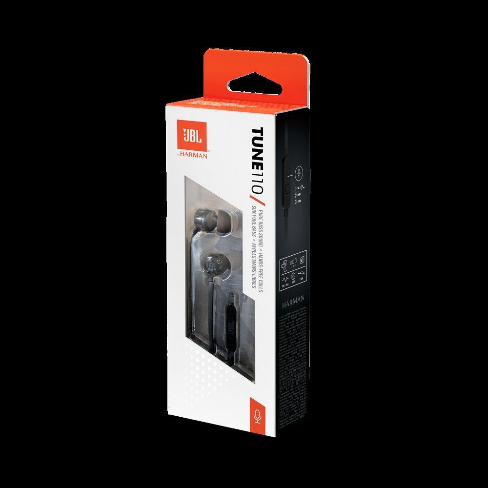 JBL Tune 110 Wired In-Ear Earphones - Black
