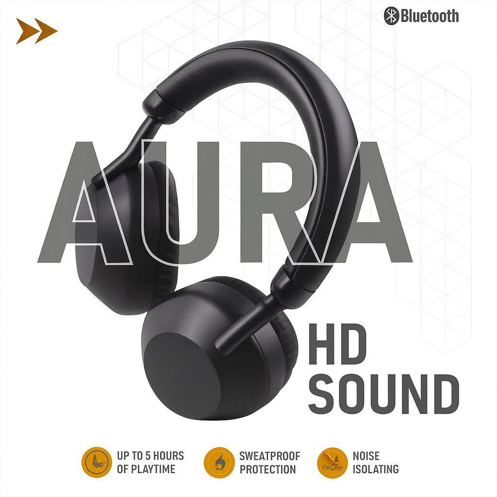 AURA Bluetooth Headphones with HD Sound