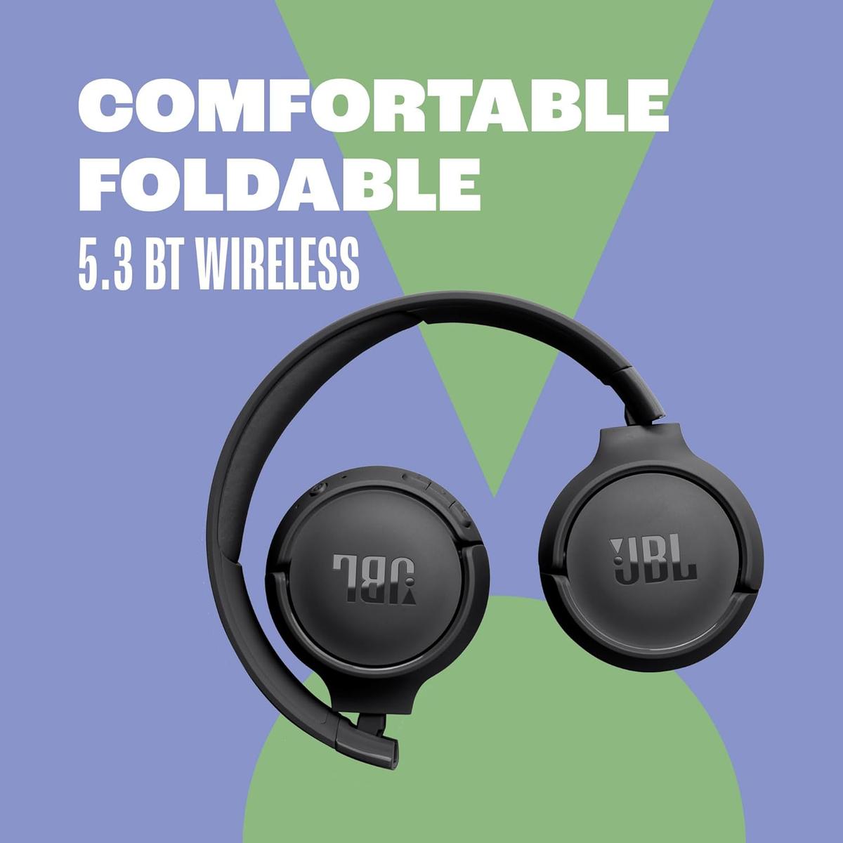 JBL Tune 520BT - Wireless On-Ear Headphones, Up to 57H Battery Life and Speed Charge, Lightweight, Comfortable and Foldable Design, Hands-Free Calls with Voice Aware (Black), photo 5 of 6