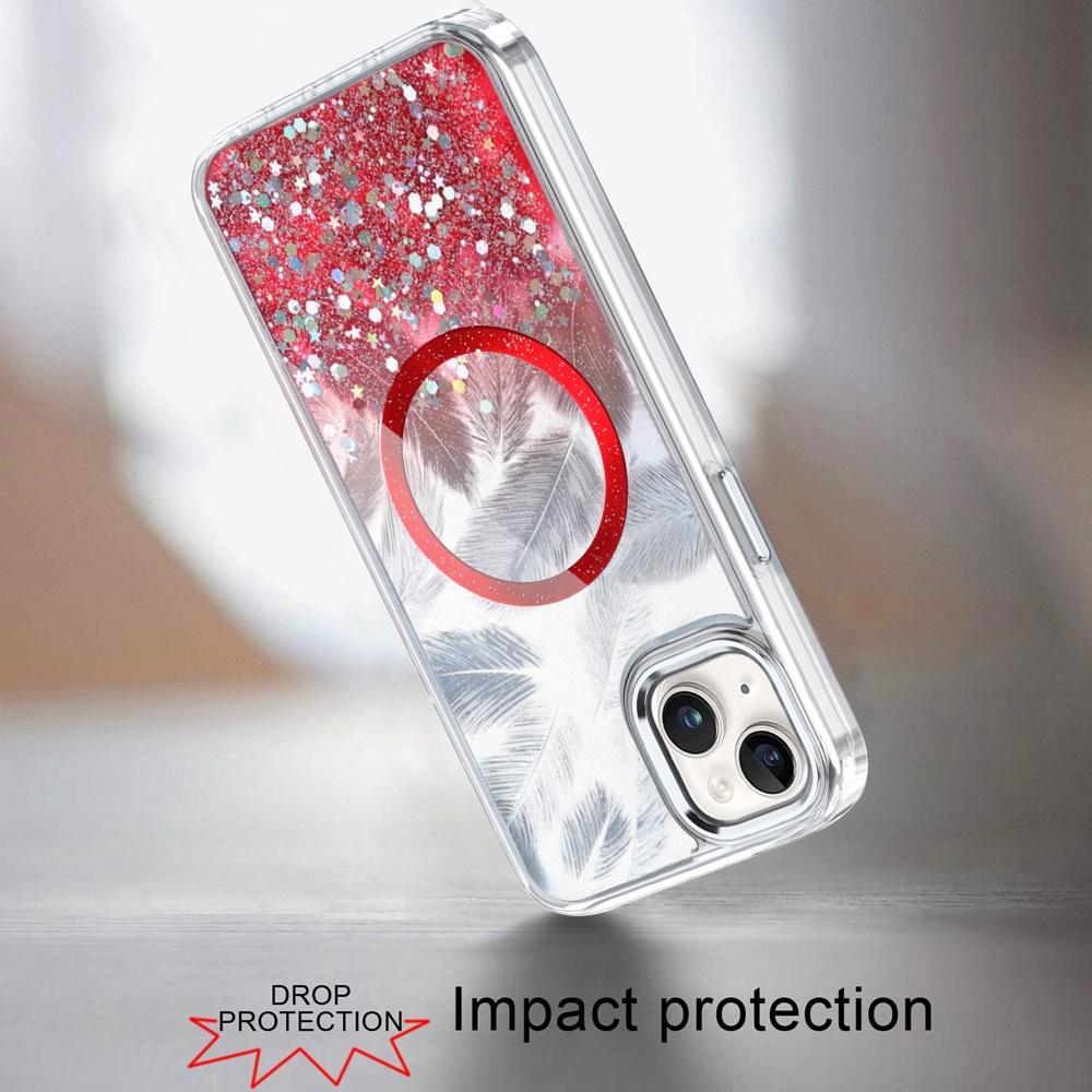 iPhone 14 PLUS Epoxy Glitter Shimmer Hybrid Case with [Magnetic Circle] | Sparkling Shockproof Transparent Cover, photo 8 of 13