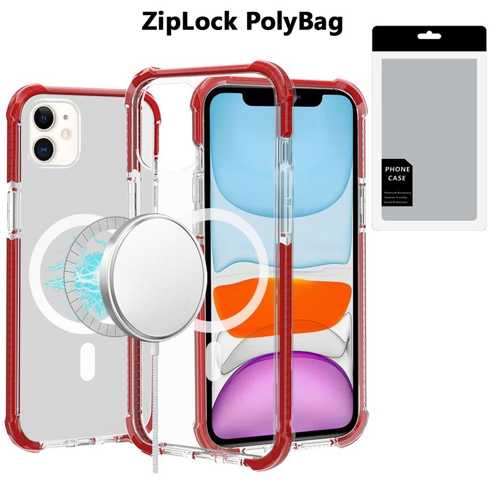 iPhone 11 PU Leather Case with Built-in Magnetic Circle & Colored Metal Buttons – Premium Finish, photo 3 of 5