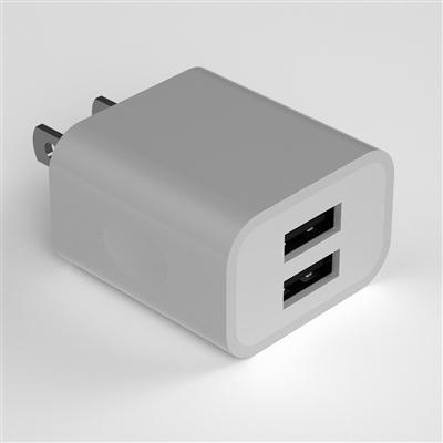 2 In 1 Fast Dual USB Wall Charger and Lightning Cable Cord For iPhone 12 Pro Max/ 12 Pro/ 12/ 12 mini in White, photo 3 of 5