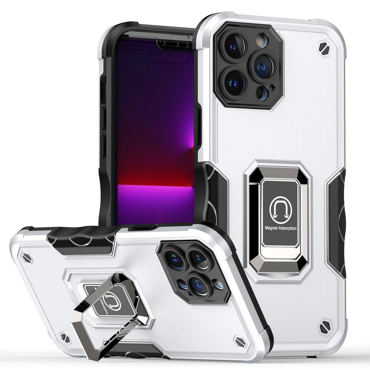 iPhone 13 Pro Max OPTIMUM Magnetic Ring Stand Hybrid Case Cover – Strong Grip, 360° Kickstand & Magnetic Mount Ready, photo 4 of 7
