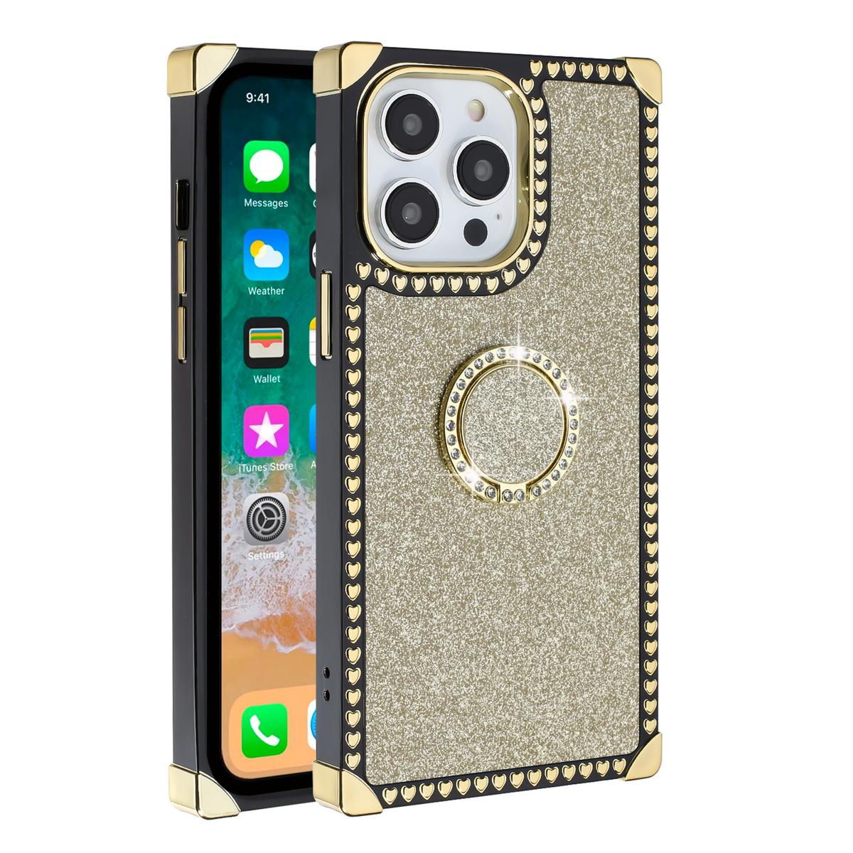 iPhone 15 Pro Heart Passion Glitter Hybrid Case with Ring Stand, photo 4 of 7