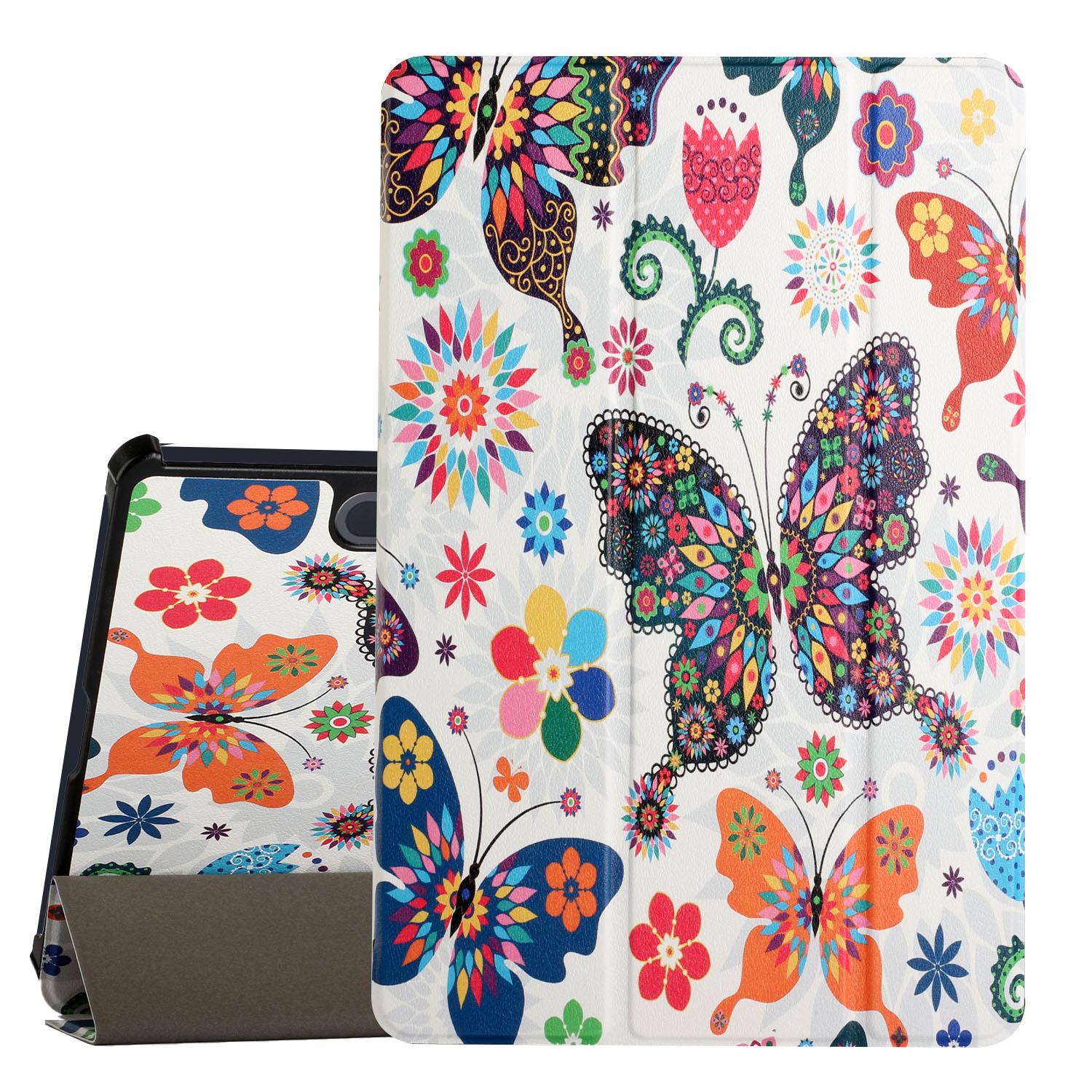 Samsung Galaxy Tab S6 Lite 10.4inch Trifold Magnetic Closure PU Leather Case Cover - Butterfly