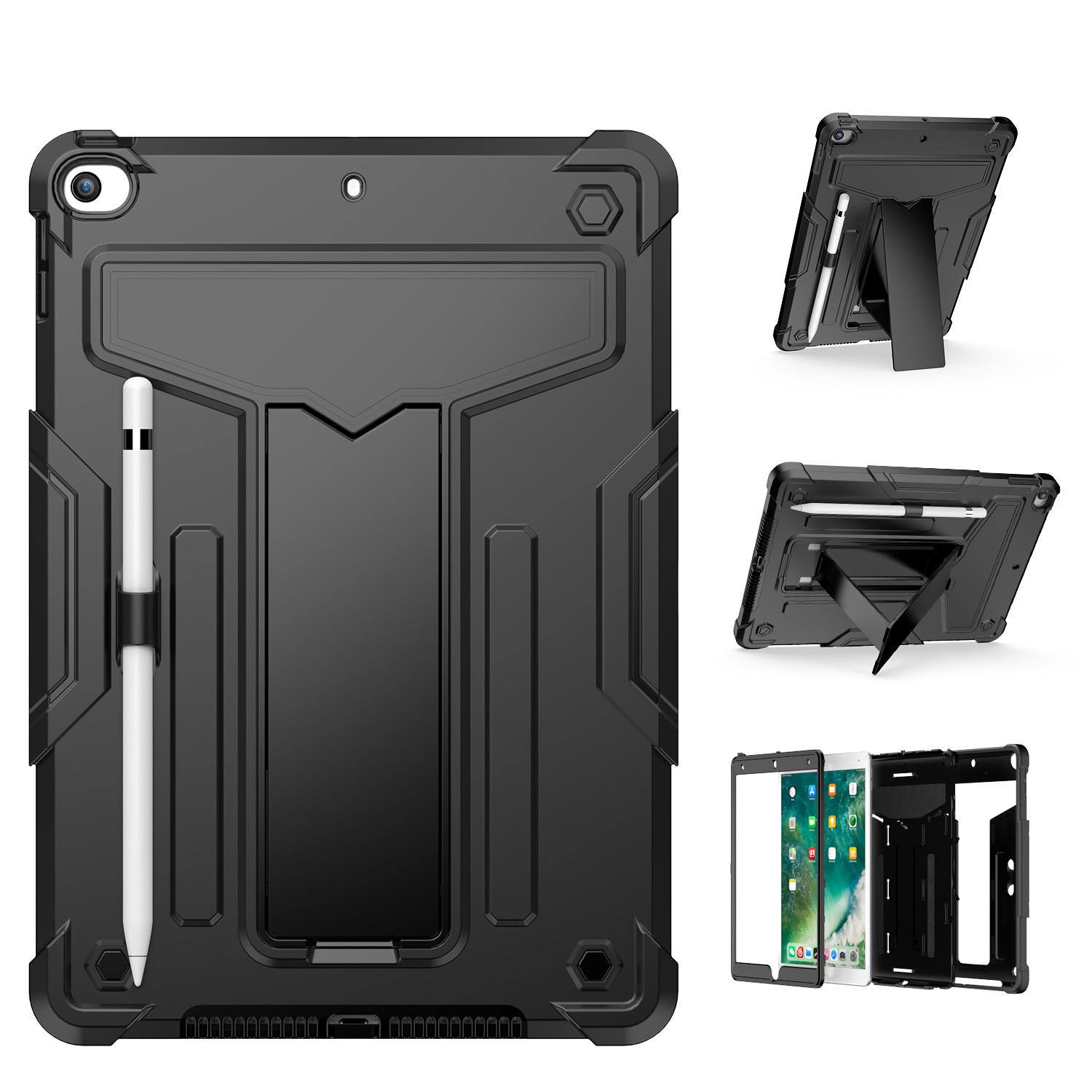 Apple iPad Pro 11inch 2024 Tablet Vertical 3in1 Tough Hybrid Kickstand - Black/Black