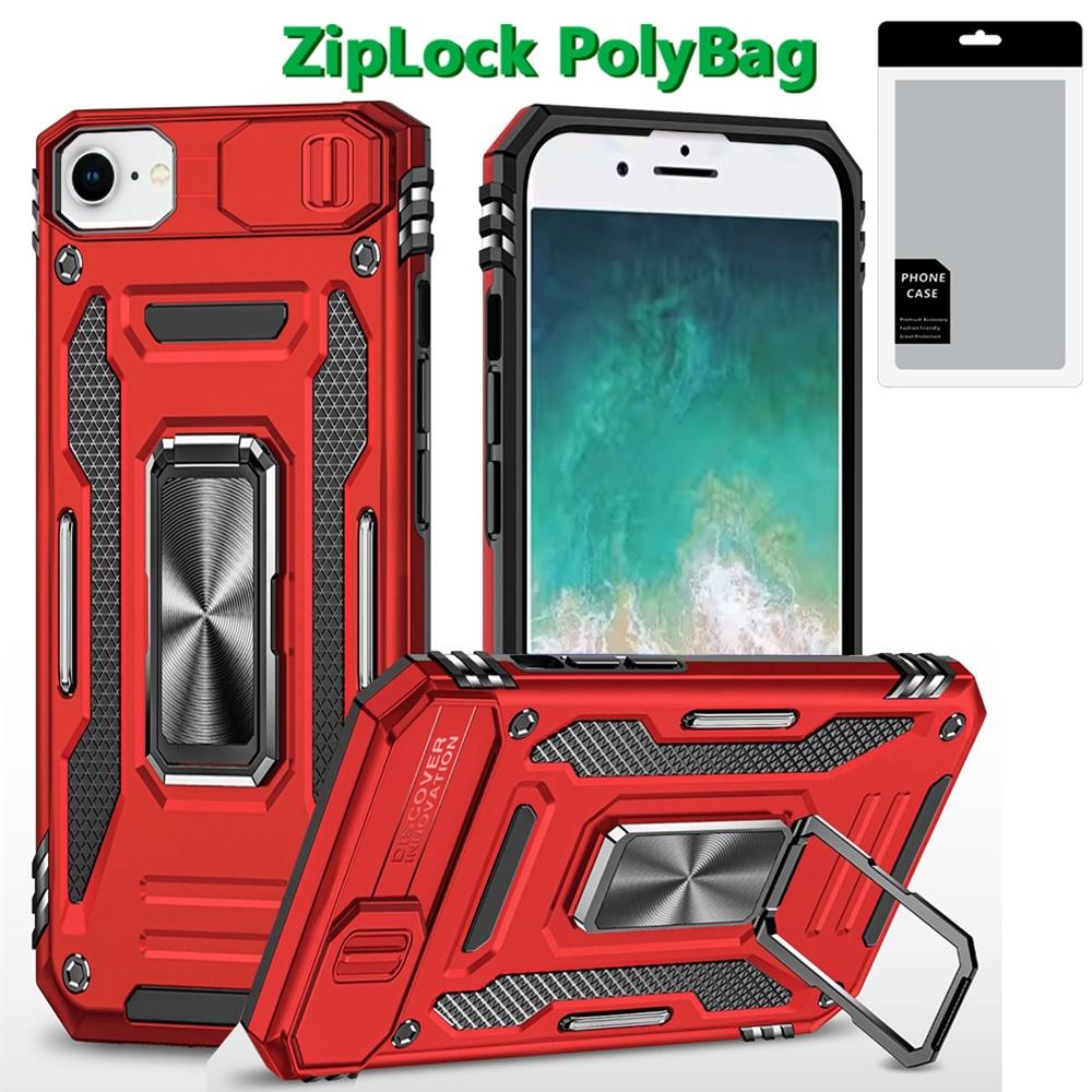 iPhone 16E / SE4 Utter Tough Hybrid Case – Movable Camera Cover with Metal Ring Kickstand & Rugged Protection, photo 5 of 6