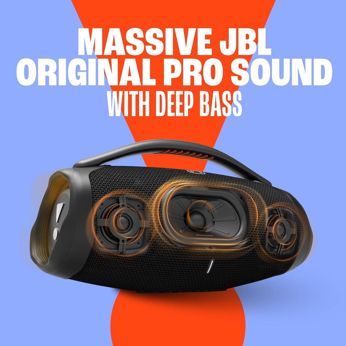 JBL Boombox 3 Black Portable Bluetooth Speaker with Massive Sound, Deepest Bass, IPX7 Waterproof, 24H Playtime Flip 6 Portable Bluetooth Speaker, IPX7 Waterproof, 12 Hours Playtime, photo 4 of 5
