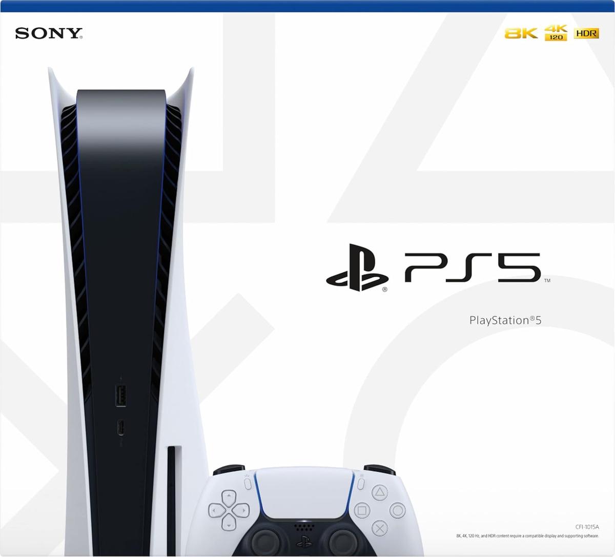 Sony Playstation 5 Disc Version PS5 Console - 4K-TV Gaming, 120Hz 8K Output, 16GB GDDR6, 825GB SSD, WiFi 6, Bluetooth 5.1, photo 3 of 4