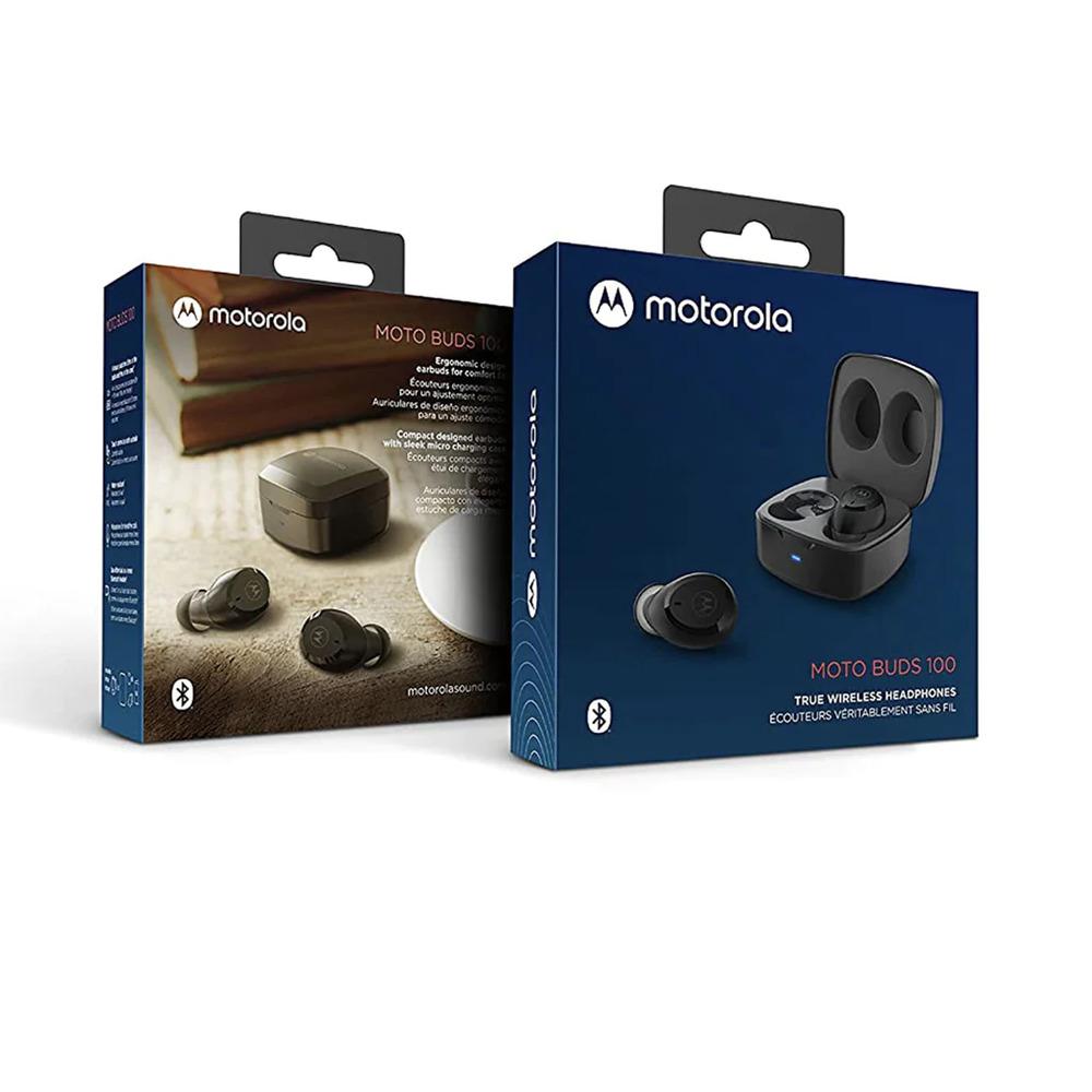 Motorola Moto Buds 100 - True Wireless Bluetooth Earbuds-Black
