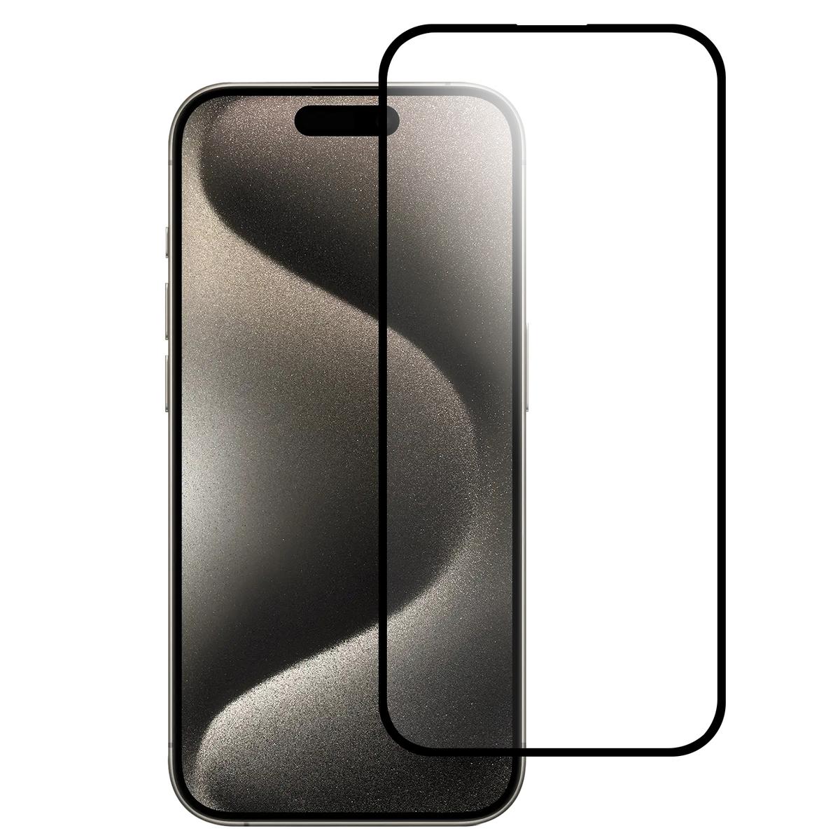 iPhone 16 6.1 inch Black Edged Tempered Glass (Black), photo 2 of 2