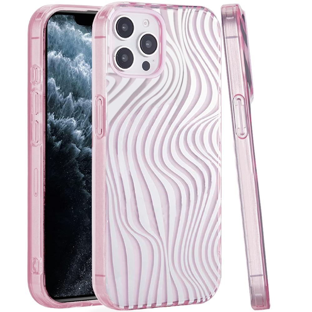 Apple iPhone 11 Pro Max (XI6.5) Double Layer IMD TPU Case – Wave Pink Zebra Stripes