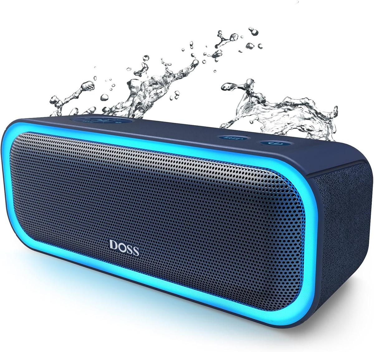 DOSS Portable Wireless Bluetooth Speaker with LED Light & USB Playback