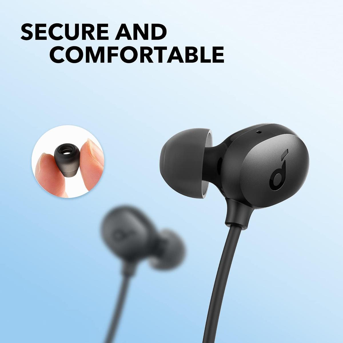 Anker Life U2i Wireless Neckband Headphones, 10mm Drivers with BassUp Technology, 22H Playtime, AI-Enhanced Calls, Foldable and Lightweight, IPX5 Water-Resistant, Secure Fit, Bluetooth 5, photo 4 of 4