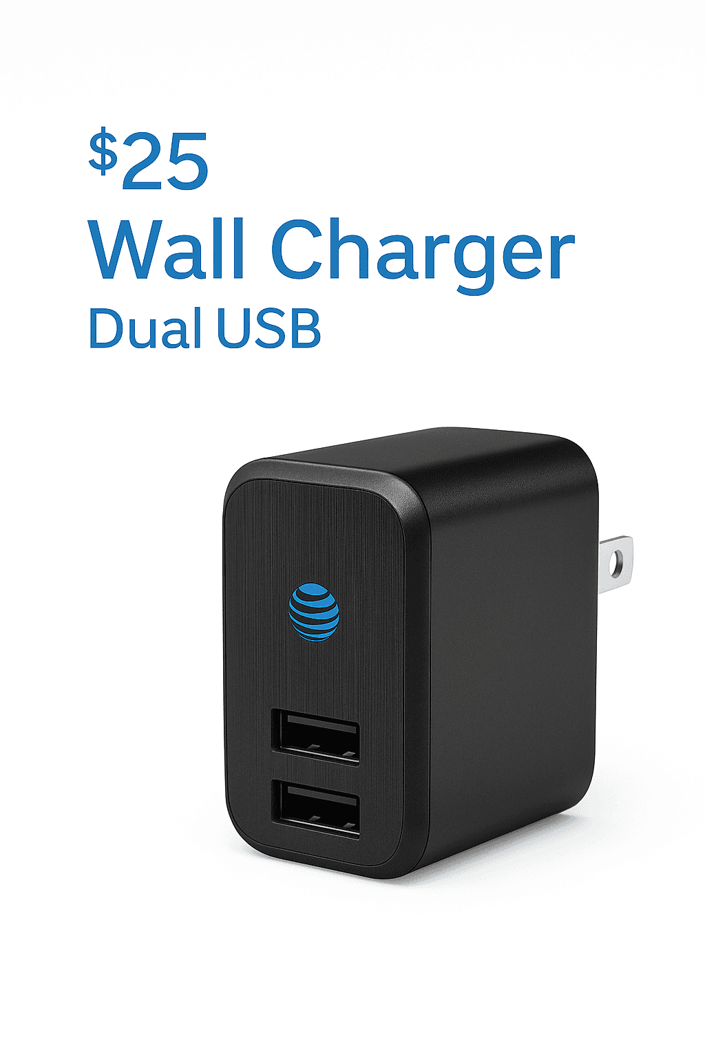 AT&T Dual USB Wall Charger (Black)