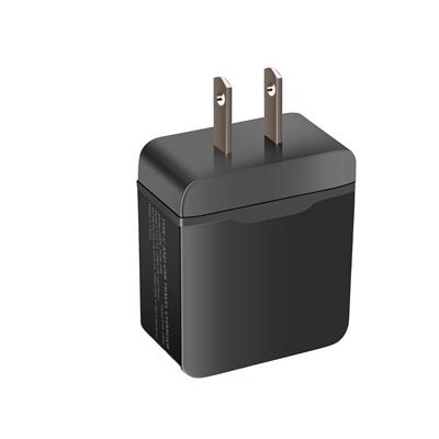 2-IN-1 18W PD Fast Type C&USB Dual Ports Wall Charger+Type C to 8 pin Cable in Black, photo 3 of 5