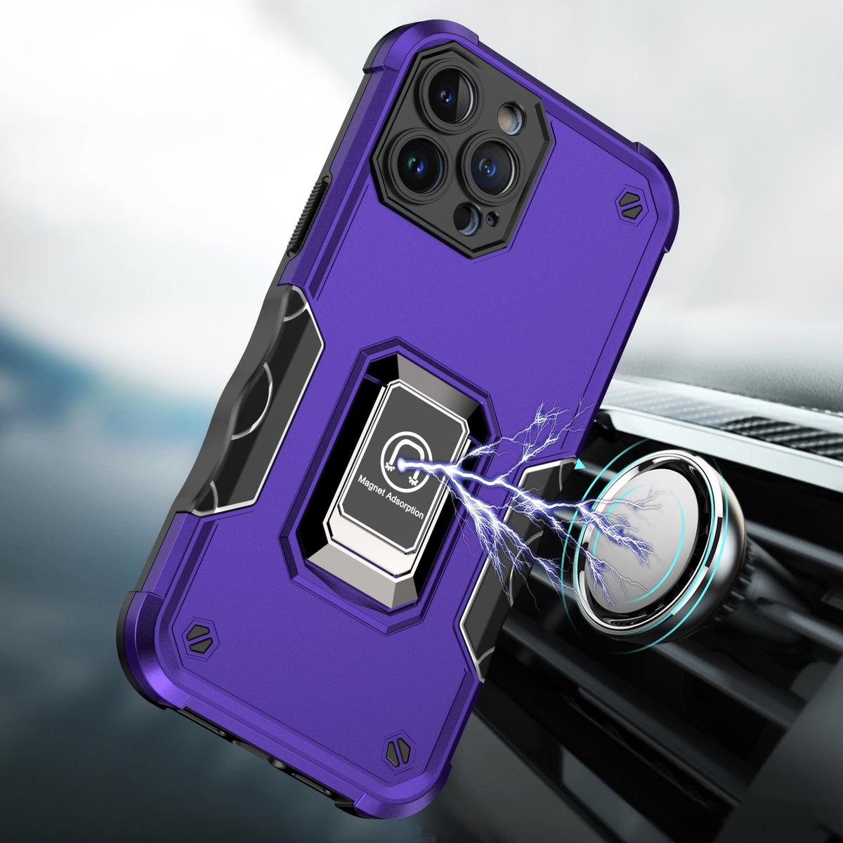 iPhone 13 Pro Max OPTIMUM Magnetic Ring Stand Hybrid Case Cover – Strong Grip, 360° Kickstand & Magnetic Mount Ready, photo 3 of 7